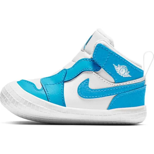 Jordan 1 Crib Bootie UNC “White / Dark Powder Blue” (AT3745-117)