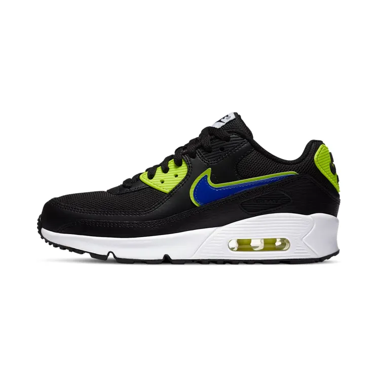 Nike AIR MAX 90 GS “Black / Volt / Racer Blue” (DA4670-001)