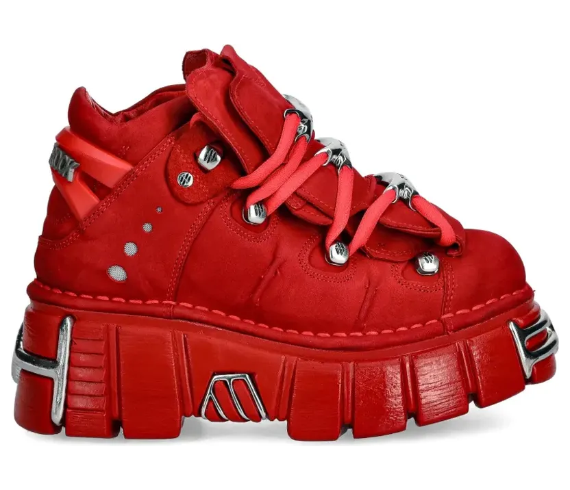 New Rock Hardware-Sneakers mit Schnürung “Red” (M106C141)