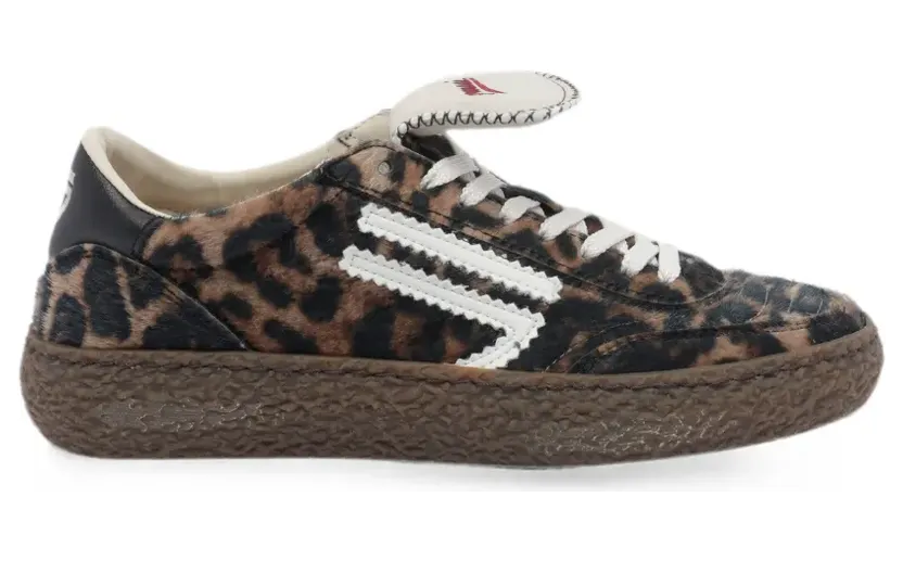 Puraai Polly Tab Sneakers mit Jaguar-Print – Braun (PU405T006TABJAGUAR)