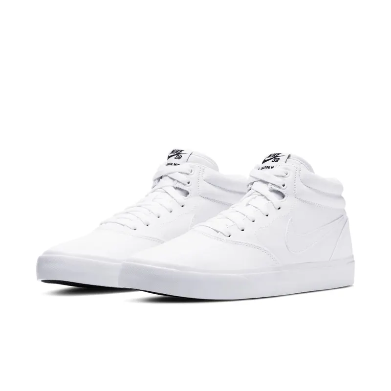 Nike SB Charge Mid Canvas Triple White White/White/White (CN5264-100)