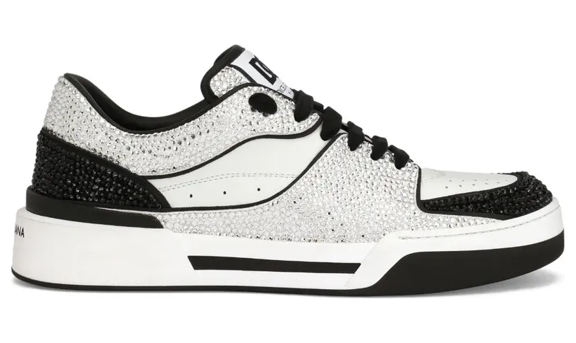 Dolce & Gabbana New Roma sneakers verfraaid met stras – Wit (CS2036AM803)