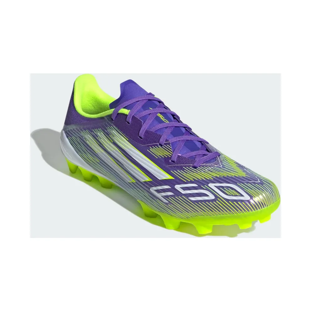 adidas F50 League 2g/3g Artificial Grass Boots “Purple Rush / Cloud White / Lucid Lemon” (JH7740)