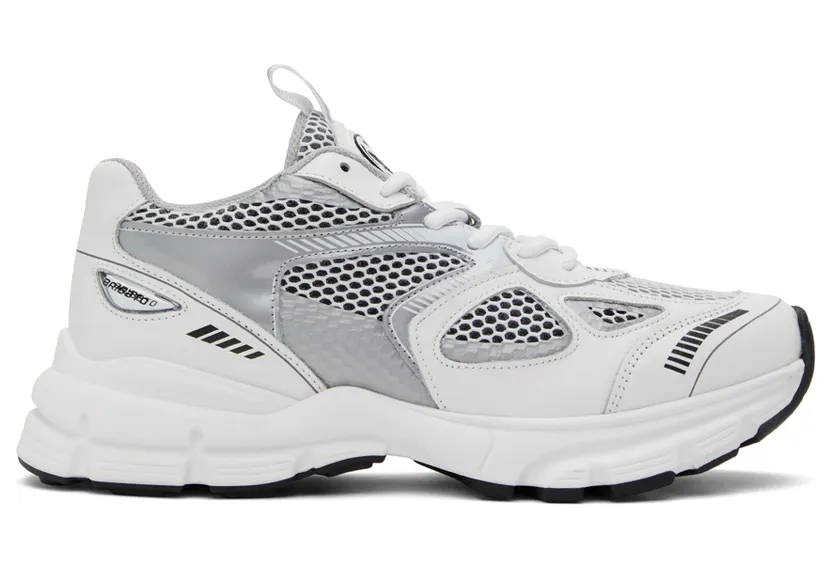 Axel Arigato White & Silver Marathon Sneakers (93036)