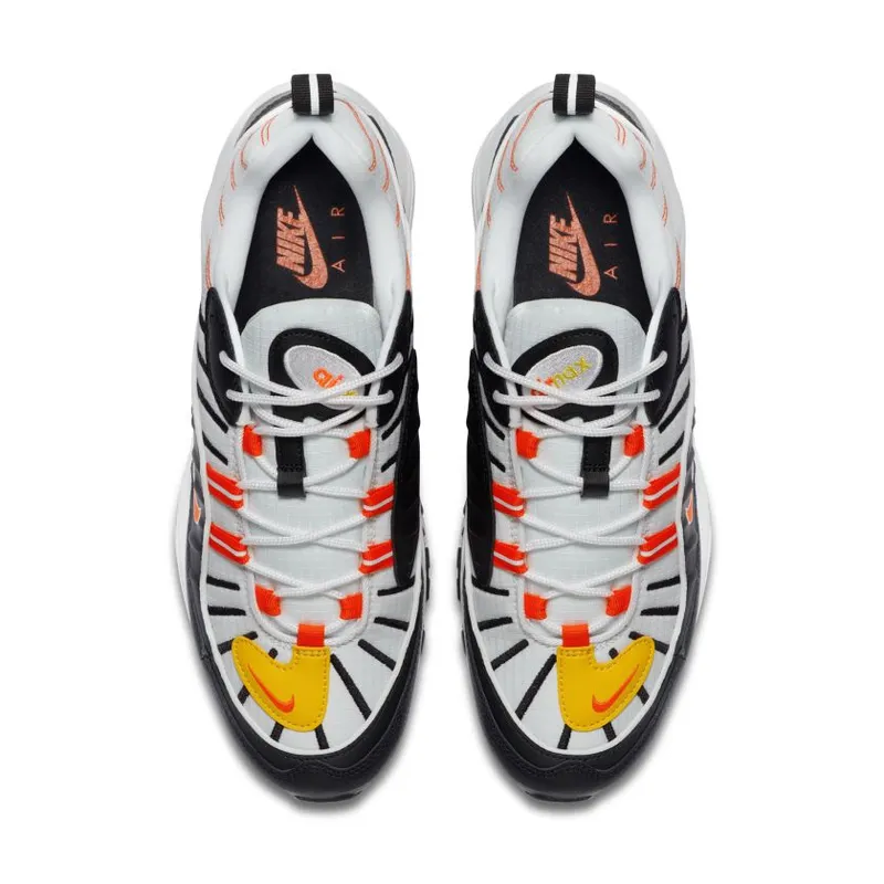 Nike Air Max 98 Black White Yellow Crimson Black/White/Chrome Yellow (640744-016)