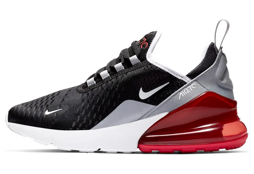 Nike Air Max 270 Black Ember Glow Wolf Grey (GS) (943345-013)