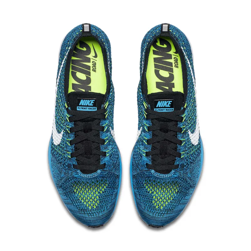 Nike Flyknit Racer Blue Cactus Blue Glow/White/Black (526628-402)