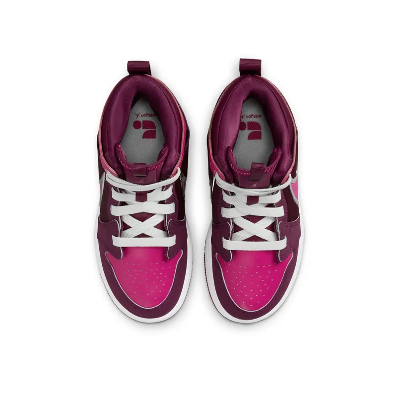 Jordan 1 Mid RM EasyOn Bordeaux White Volt Tint Active Pink (FQ1282-600)