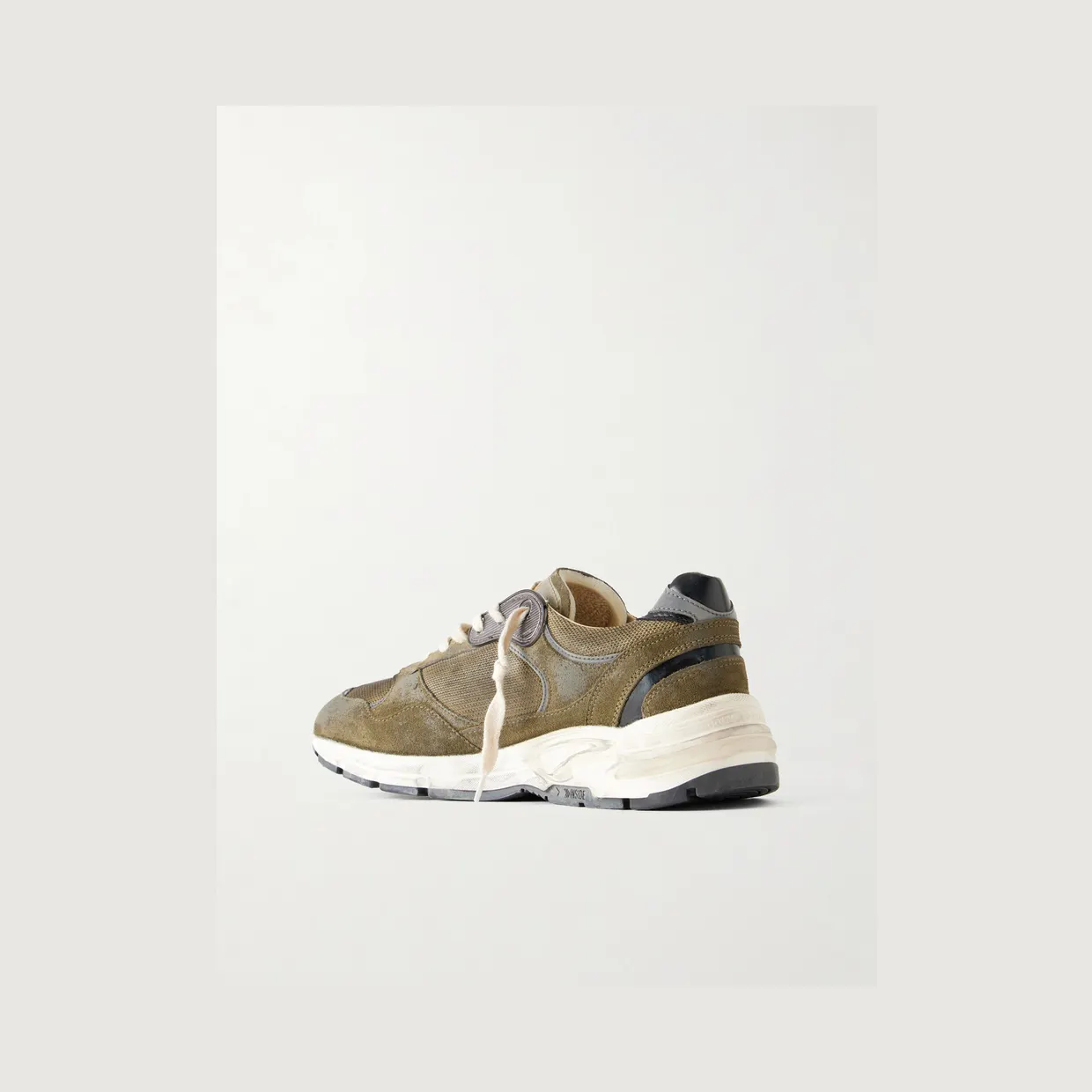 Golden Goose Running Dad Suede-Trimmed Mesh Sneakers Green (GMF00884.F005207) (4)