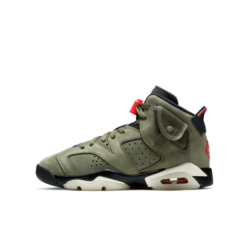Air Jordan x Travis Scott Cactus Jack Nike AJ VI 6 ‘Medium Olive’ (GS) (2019) (CN1085-200)