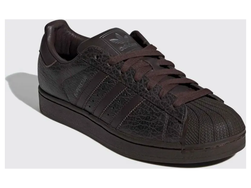Adidas Originals Superstar II Crackled Leather Sneakers Grey (NHQ2365)