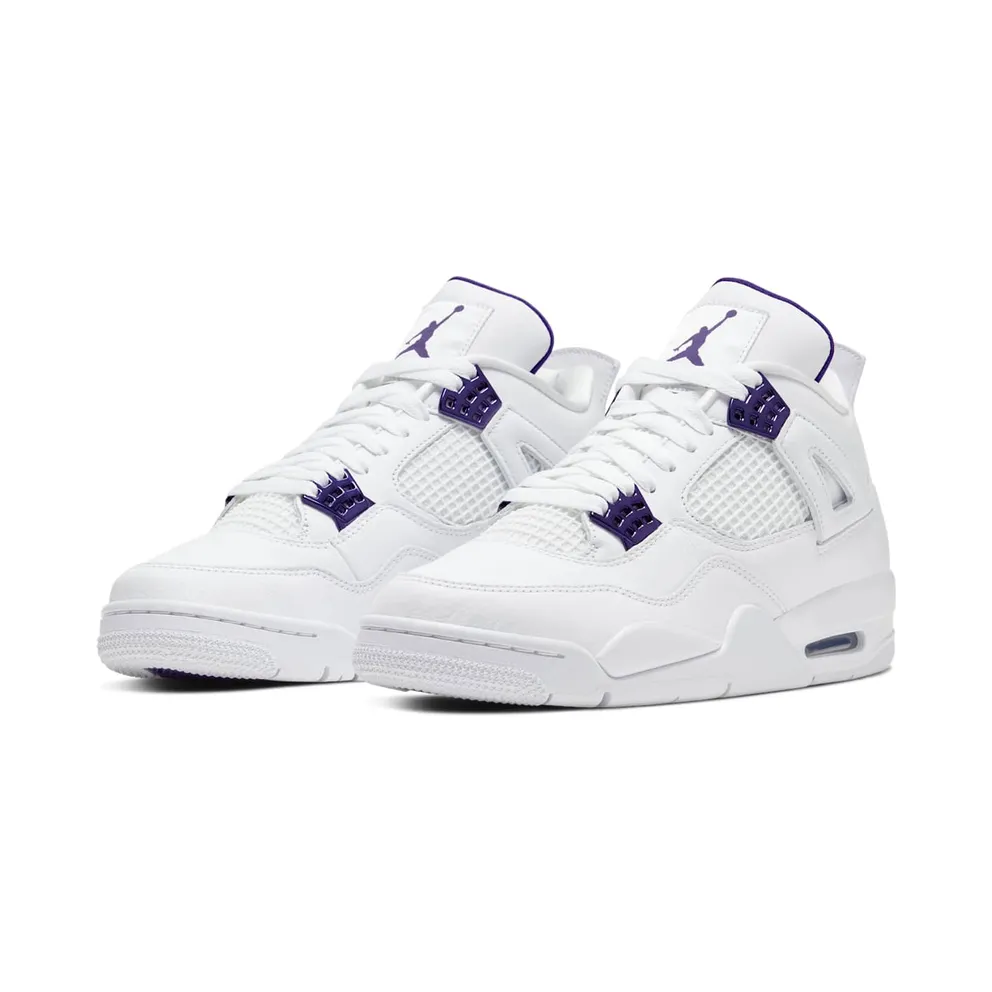 Jordan 4 Retro Metallic Purple White/Metallic Silver-Court Purple (CT8527-115)