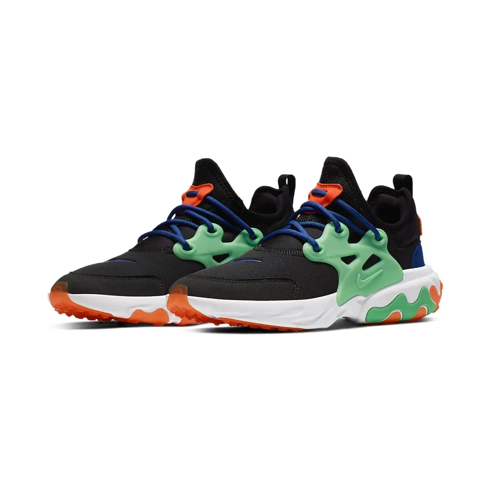 Nike React Presto Black Green Nebula (GS) Black/Deep Royal Blue/Team Orange (BQ4002-006)