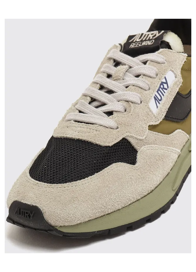 Autry Reelwind Sneakers in Leather and Nylon with Worn Effect Sand (WWLMBY05) (3)