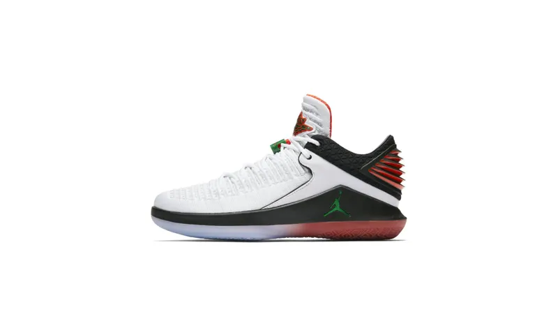 Jordan XXXII Low Like Mike Gatorade White/Pine Green-Black-Rush Orange (AA1256-100)