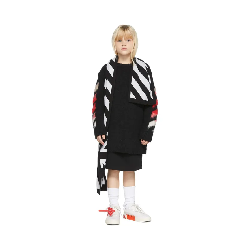 Off-White Kids White & Red Canvas Vulcanized Low Sneakers (OBIA003F21FAB0010125) (5)