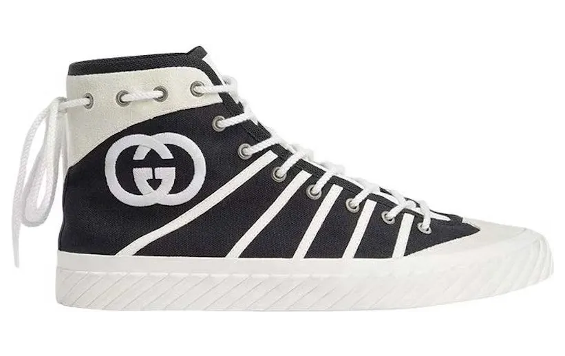 Gucci GG Tortuga High Sneakers Black White (741893 FABJU 1297)