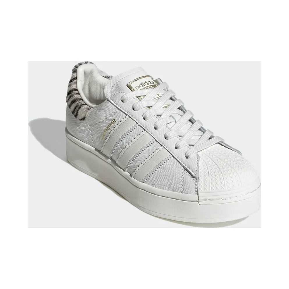 Adidas Superstar Bold ‘Heel Patch Animal Print’ White Tint/Off White/Core Black (FV3458)