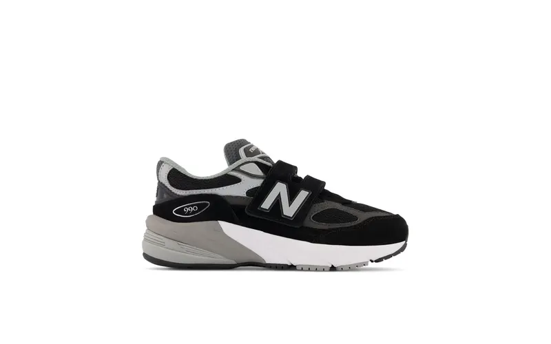 New Balance FuelCell 990v6 Hook and Loop Black Silver (PV990BK6)
