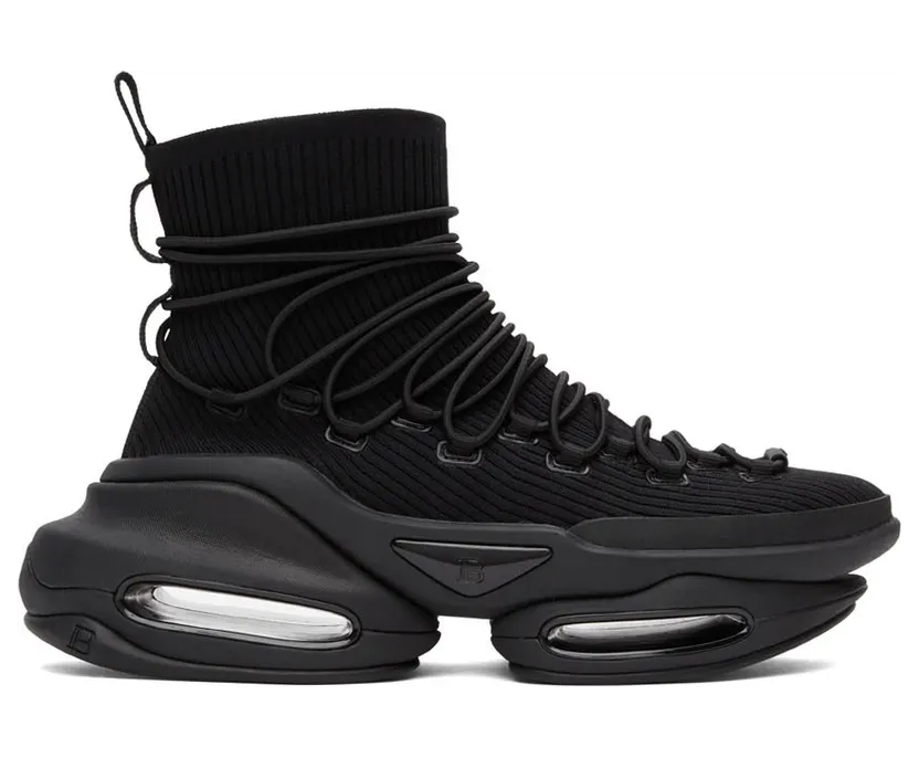 Balmain Black B-Bold Hiking Sneakers (XM1VH283TLDK)