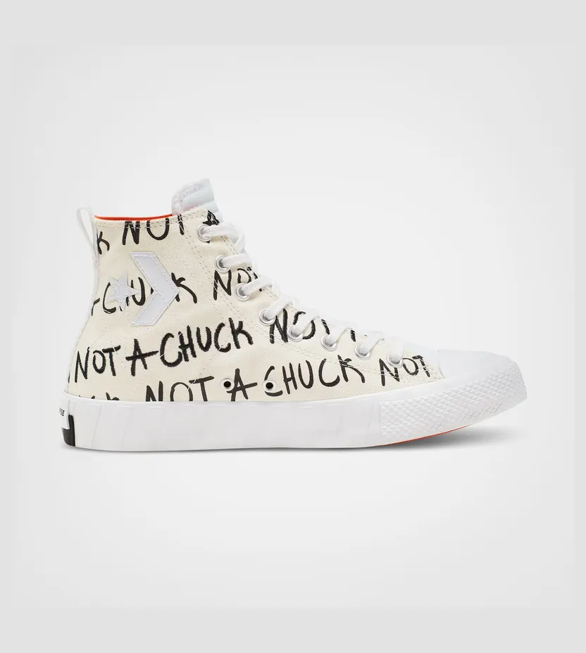 Converse Chuck 70 Hi ‘UNT1TL3D – White’ Egret/Black/Bold Mandarin (166503C)