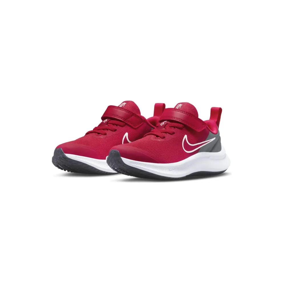 Nike Star Runner 3 Younger Kids’ Red 50% Sustainable Materials (DA2777-607)