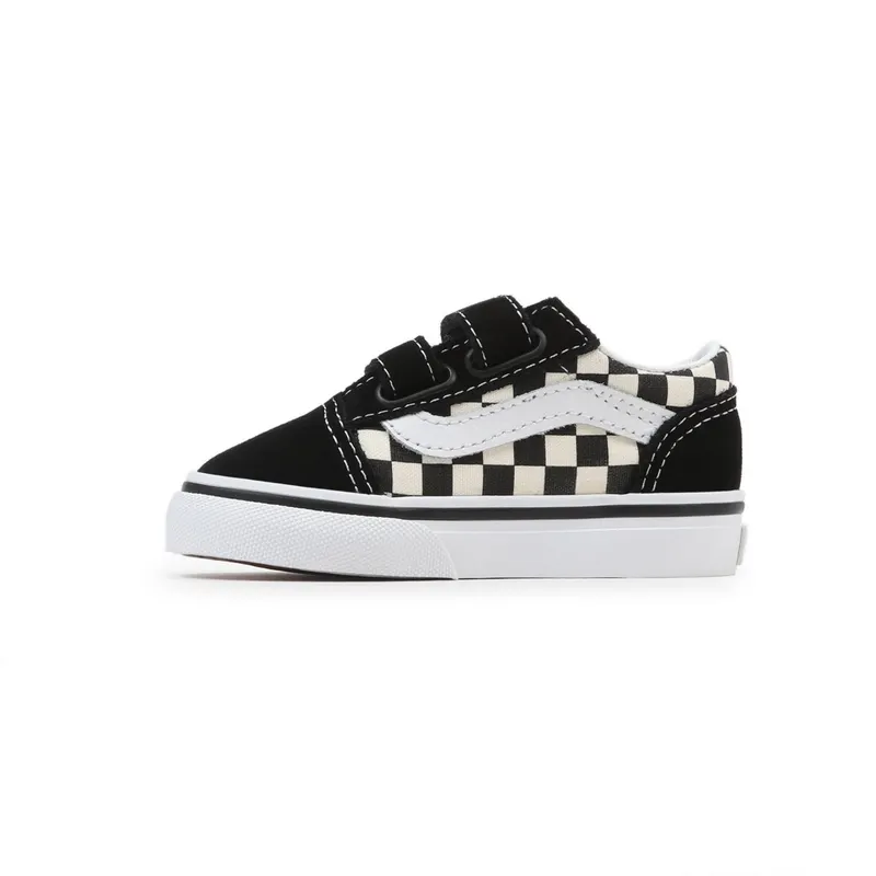 VANS Primary Check Old Skool Velcro Peuterschoenen Black (VN0A38JNP0S)