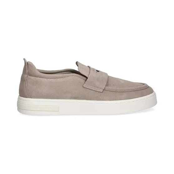 Armani Exchange Slip-On-Sneakers aus Wildleder – Nude (XM002632AF19687)