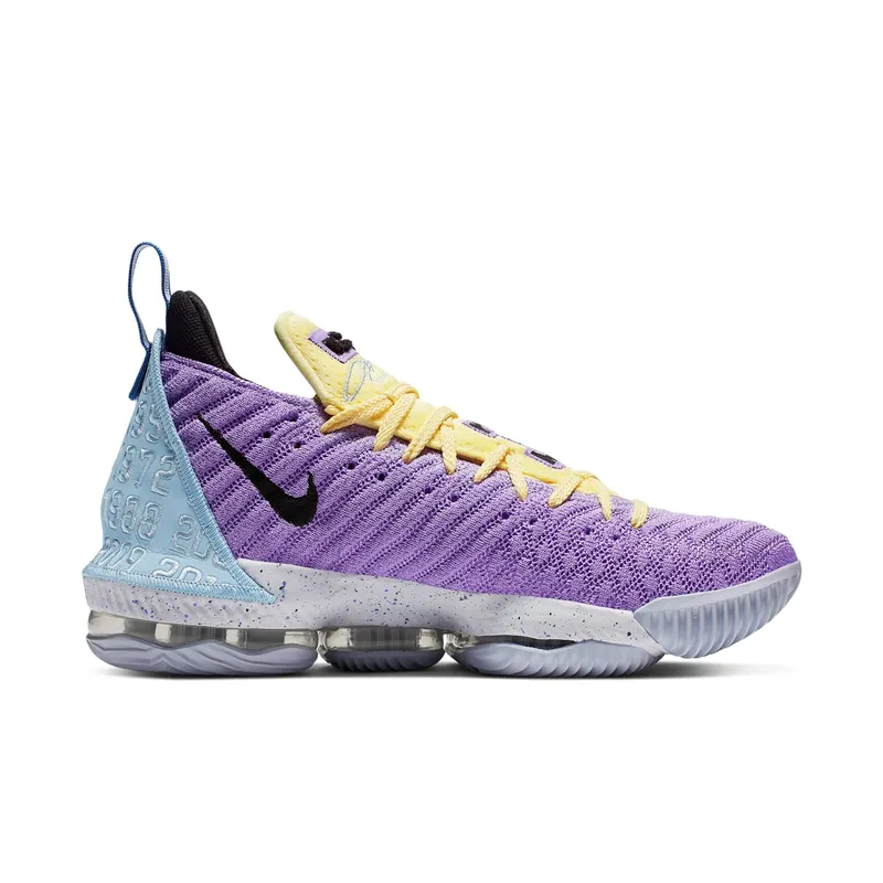 Nike LeBron 16 Lakers Championships Atomic Violet/Bicycle Yellow-Half Blue (CK4765-500)
