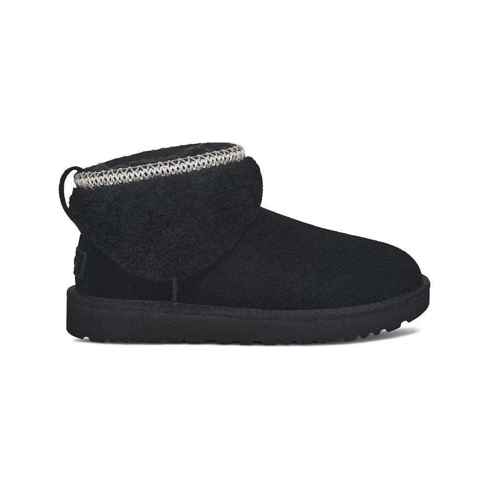 UGG Classic Ultra Mini Maxi Curly Boot Black (1158263-BLK)