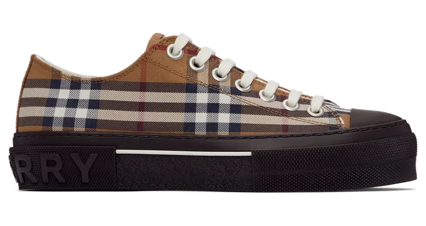 Burberry Brown Vintage Check Sneakers (8049608)