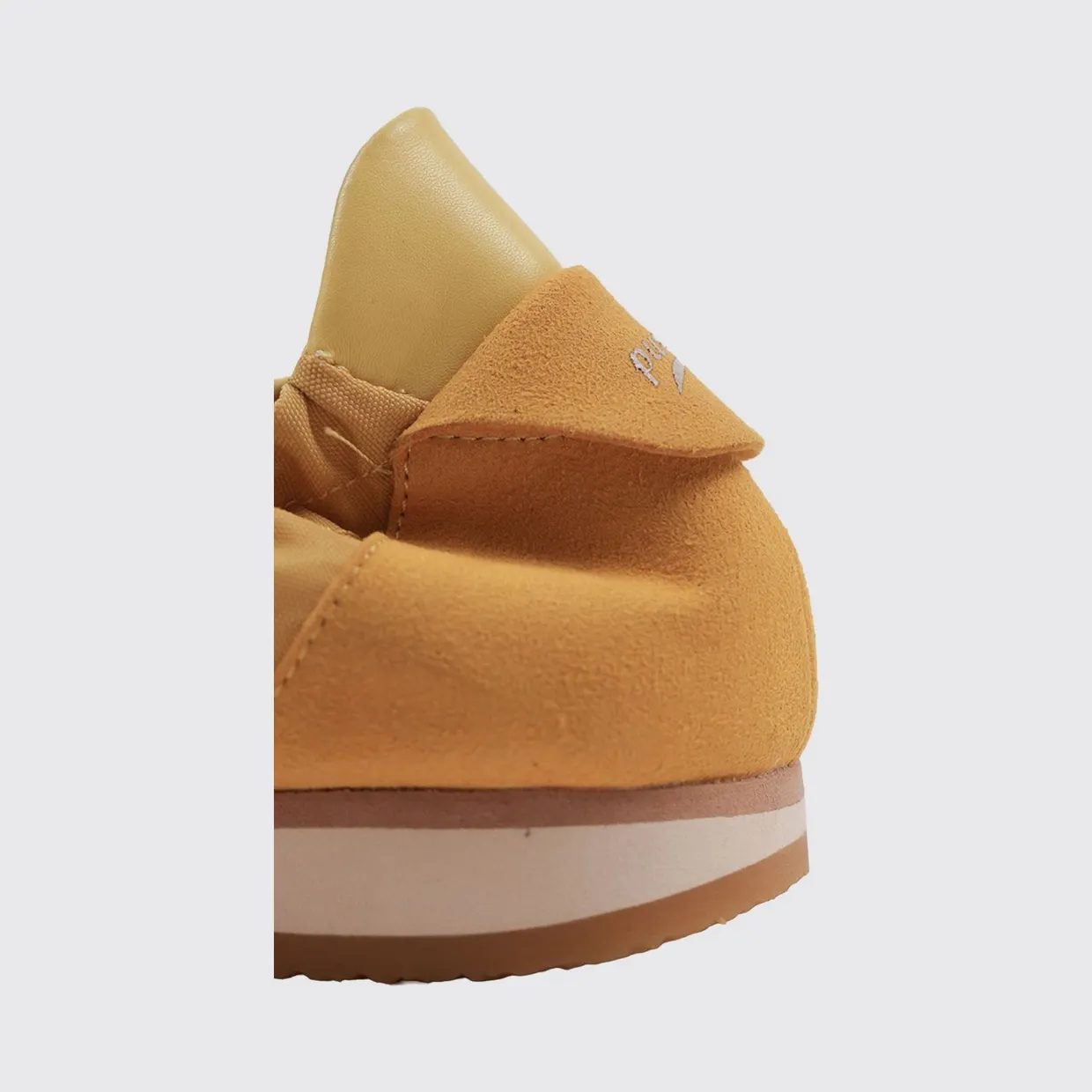 Puraai Panther Vegan Leather and Nylon Sneakers Yellow (PU602P023) (2)
