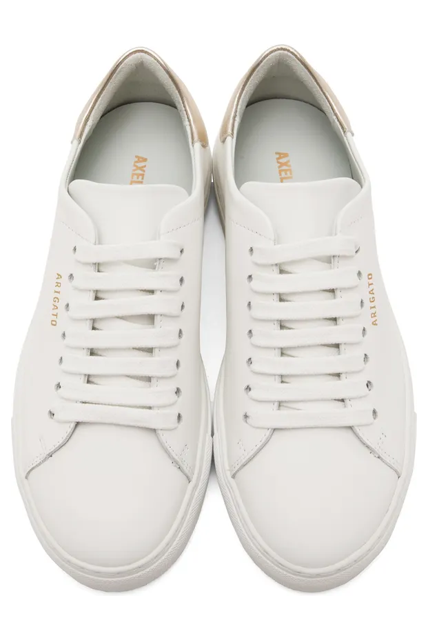 Axel Arigato White & Gold Clean 90 Contrast Sneakers (98730) (5)
