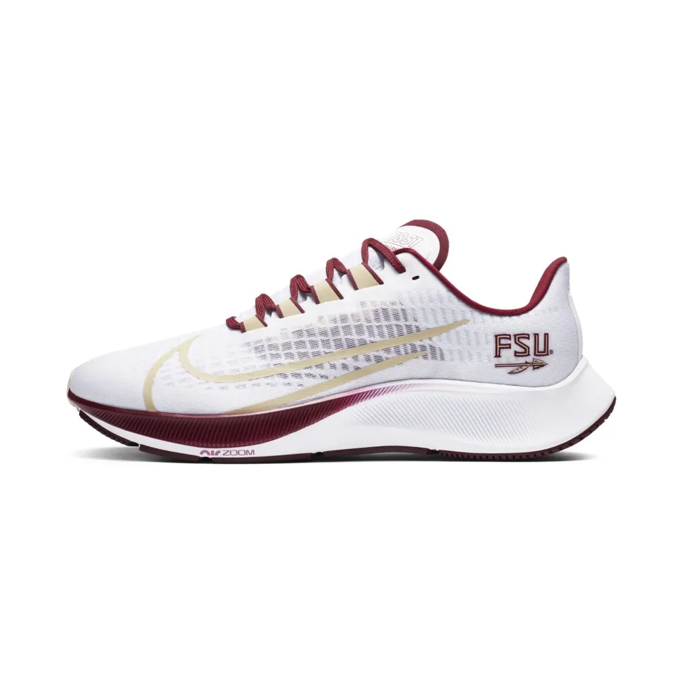 Nike Air Zoom Pegasus 37 Florida State White/Pure Platinum-Team Maroon-Team Gold (CZ5377-100)