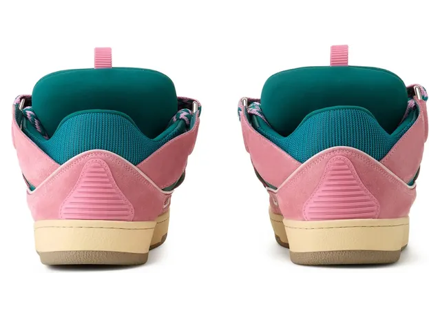 Lanvin Curb Cut-out Lace-up “Pink/Green” (FU-SKDK12 BICO-E25 4050) (3)