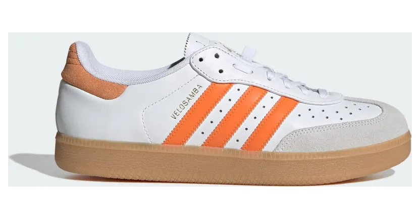 Adidas Velosamba Leren Cloud White / Pure Orange / Gold Metallic (JQ9180)