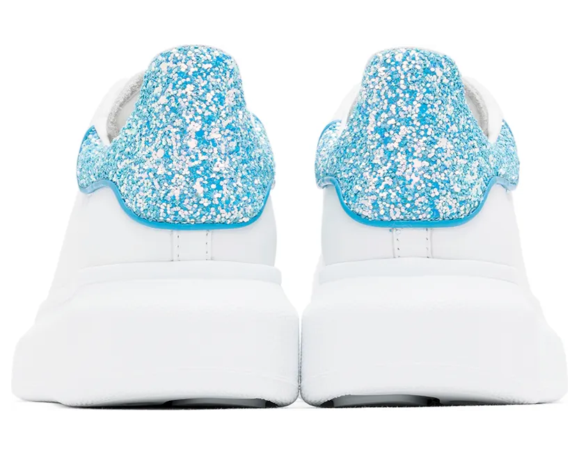 Alexander McQueen Kids White Glitter Oversized Sneakers (612099WIAHH) (2)