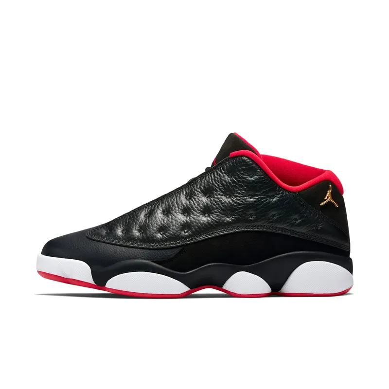 Jordan 13 Retro Low Bred Black/Metallic Gold-University Red-White (310810-027)