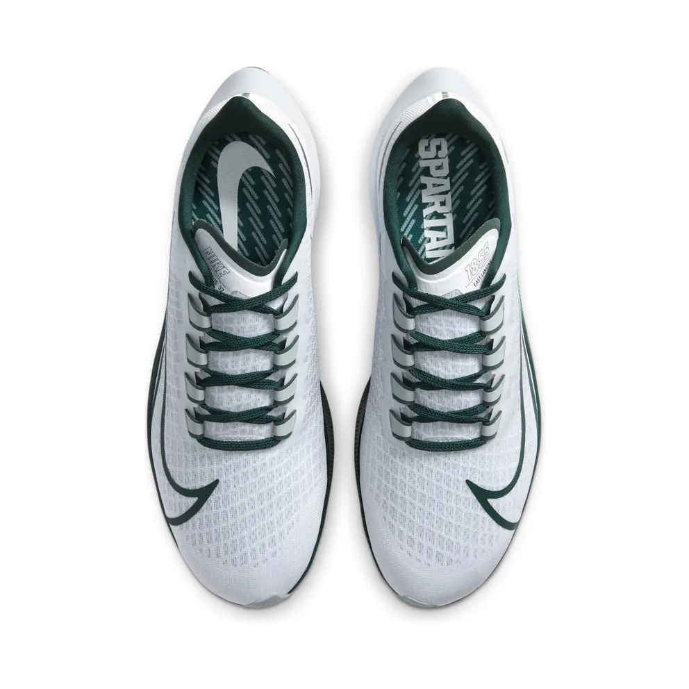 Nike Air Zoom Pegasus 37 Michigan State White/Pure Platinum-Pro Green-Silver Wing (CZ5391-100)