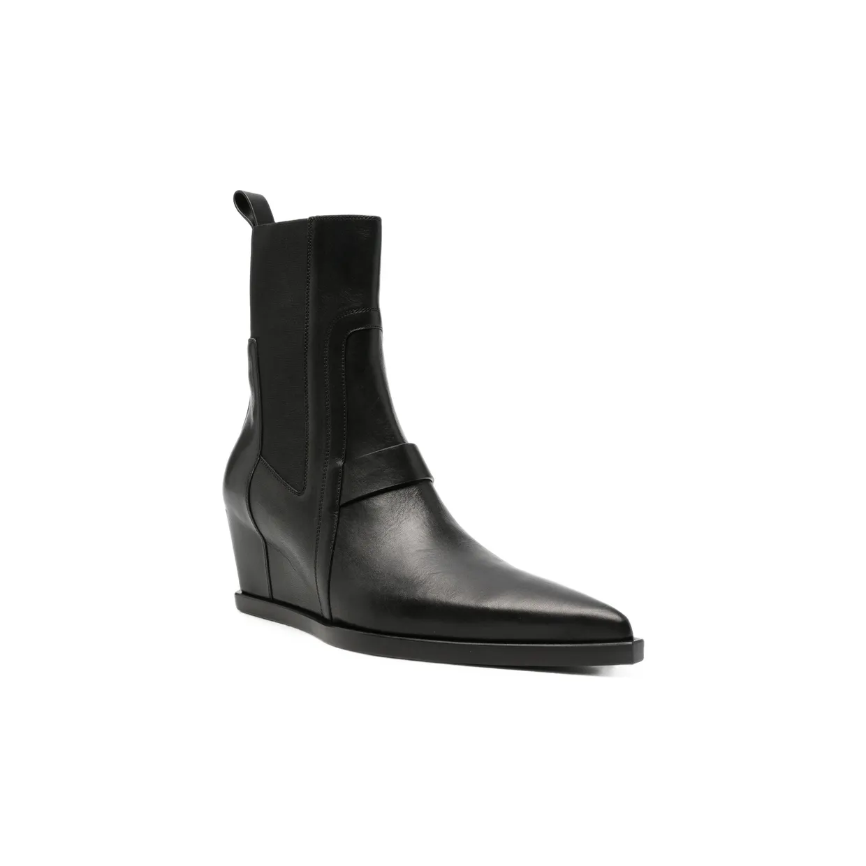 Rick Owens Wedge-heel Pointed-toe “Black” (RU02F4805 LOO 09) (3)