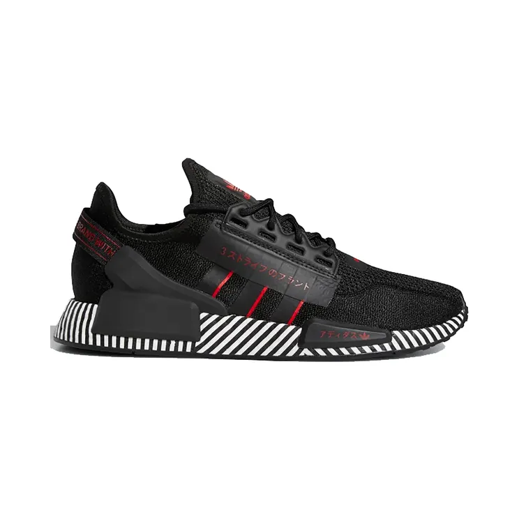 Adidas NMD_R1 V2 ‘Dazzle Pack – Core Black’ Core Black/Scarlet/Cloud White (FY2104)