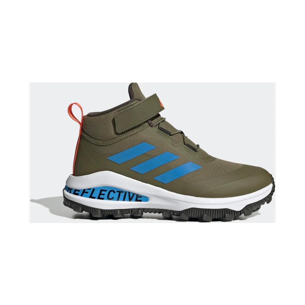 Adidas Fortarun All Terrain Cloudfoam Sport Running Elastic Lace and Top Strap Focus Olive / Pulse Blue / Shadow Olive (GZ2199)