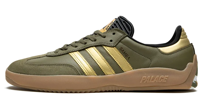 Adidas Puig Samba “Palace – Olive Gold” (HQ6100)