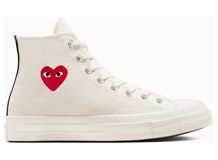Converse PLAY Comme des Garçons Single Heart Chuck 70 Milk/Red/Black (A08800C)
