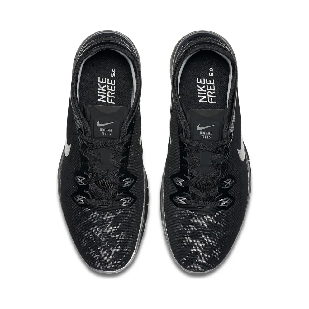 Nike Free 5.0 TR Fit 5 Black Metallic Silver (W) Black/Metallic Silver (806277-001)