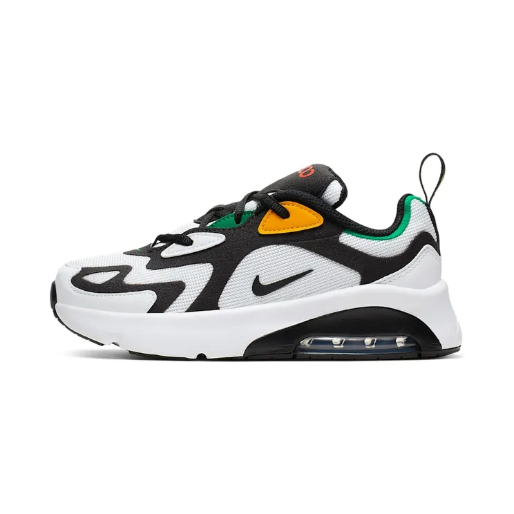Nike Air Max 200 Rasta (PS) “White / Bright Crimson / University Gold / Black” (AT5628-100)