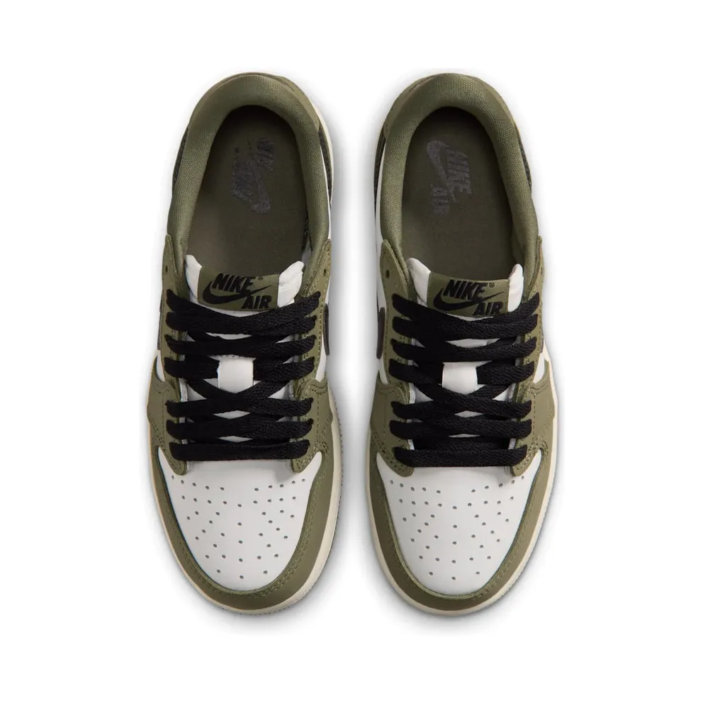 Nike Jordan 1 Retro Low OG GS “Medium Olive” (HQ6999-200)