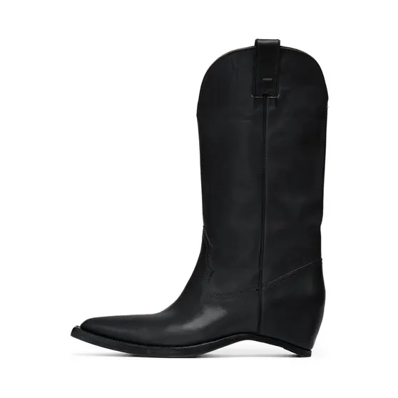 Maison Margiela Heel-less Western Leather Boot Black