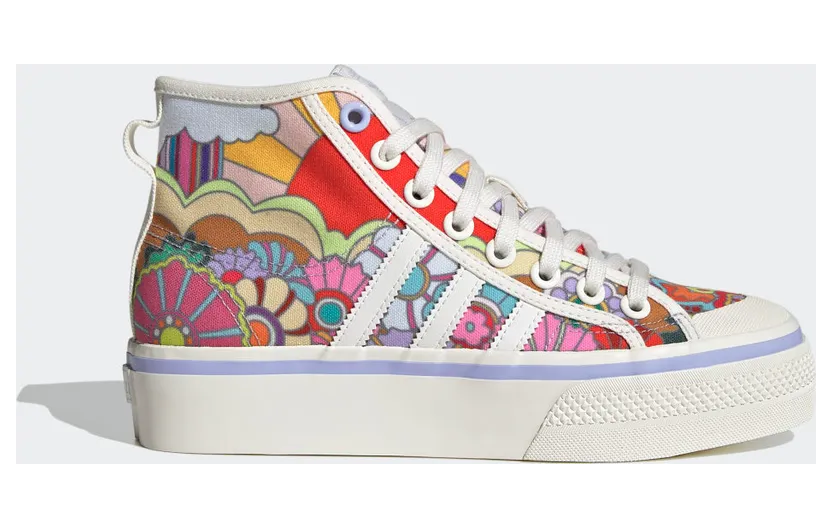 adidas Nizza Platform Mid Schuh Off White / Cloud White / Violet Tone (GY5465)