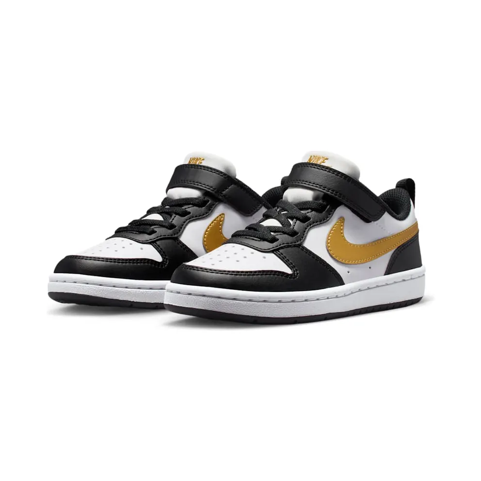 Nike Court Borough Low Recraft Black White Metallic Gold (DV5457-008)